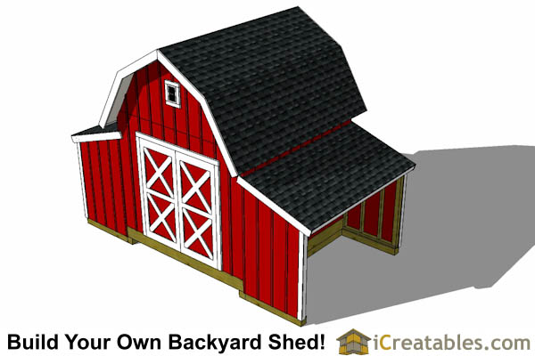 10x18 Gambrel Small Barn Shed Plans Barn Shed Plans