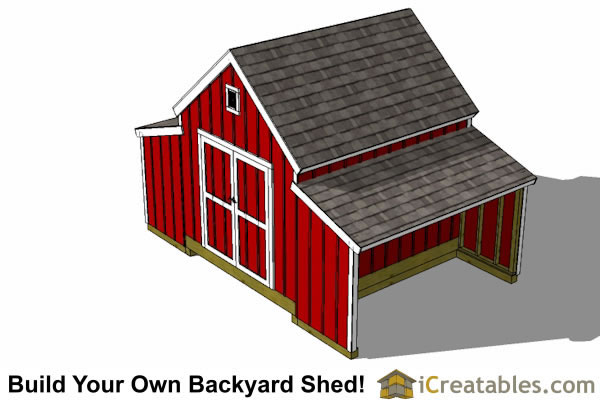 Barn Shed Plans - Classic American Gambrel - DIY Barn Designs