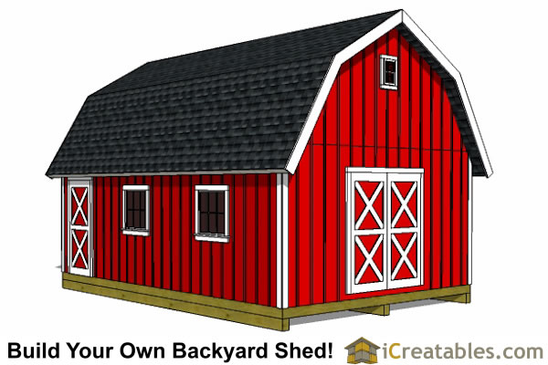 10x20 Gambrel Shed Plans | 10x10 barn shed plans