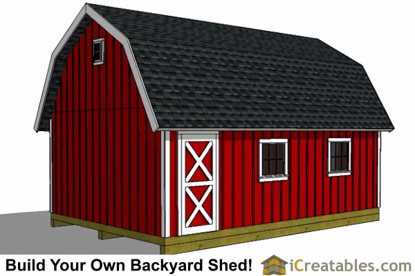 10x20 Gambrel Shed Plans | 10x10 barn shed plans