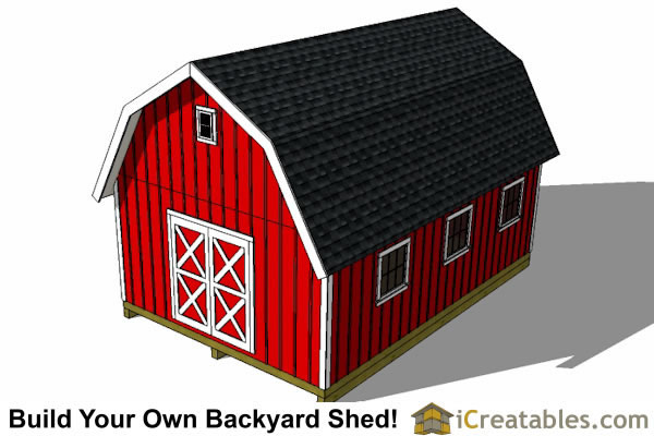 10x20 Gambrel Shed Plans 10x10 barn shed plans