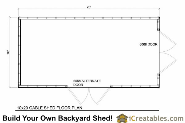 10x20 Garden Shed Plans Include The Following: