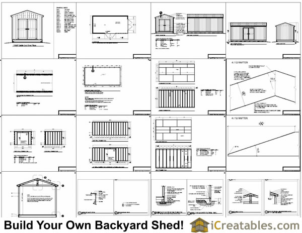 Sample Of The 10x20 Backyard Shed Plans: