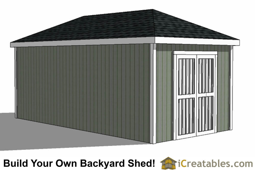 10x20 Hip Roof Shed Plans