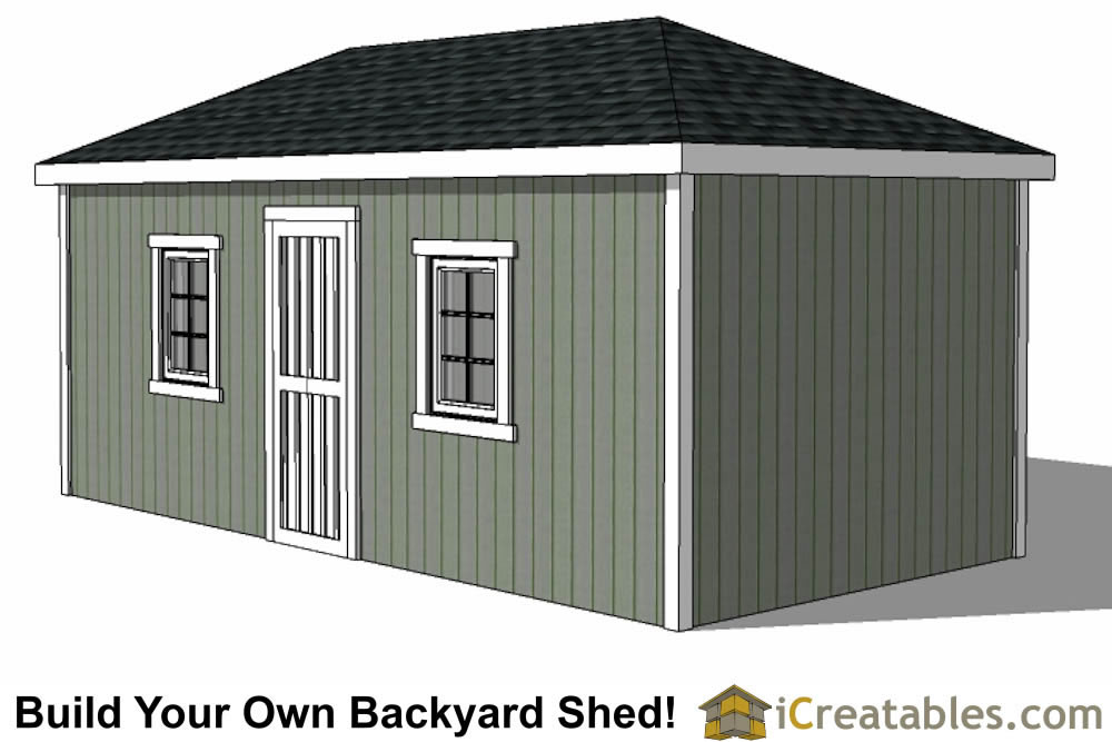 10x20 Hip Roof Shed Plans