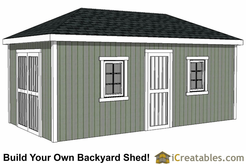 10x20 Hip Roof Shed Plans