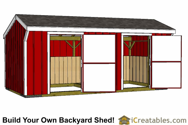 2 Stall Horse Barn Plans | 2 horse barn plans