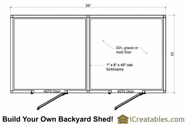 2 Stall Horse Barn Plans