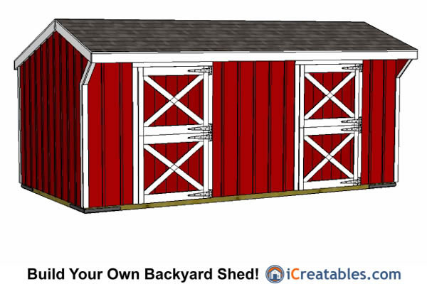10x20 2 stall horse barn