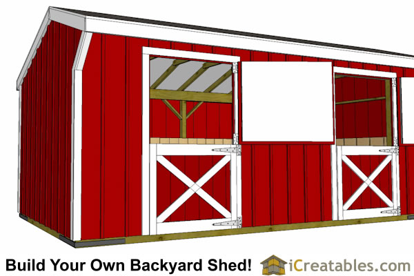 Stall Horse Barn Plans 2 horse barn plans
