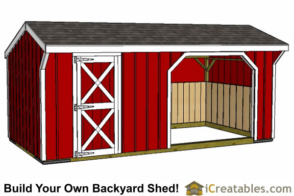 10x30 run in shed and tack room