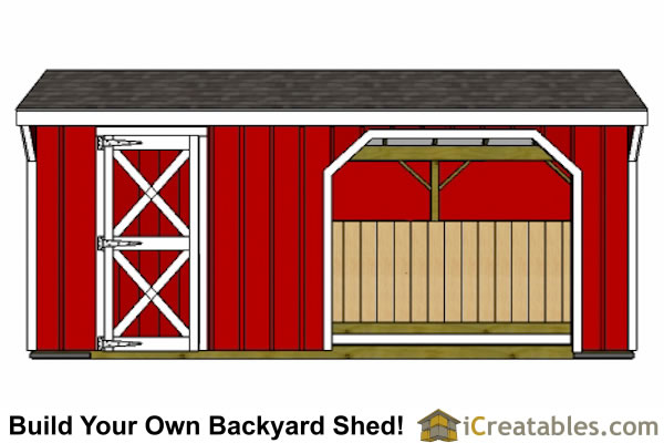 horse run-in shed plans how to build diy blueprints pdf