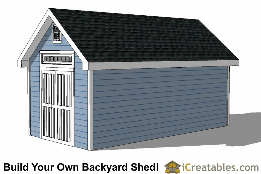 10x16 Shed Plans With Dormer iCreatables.com