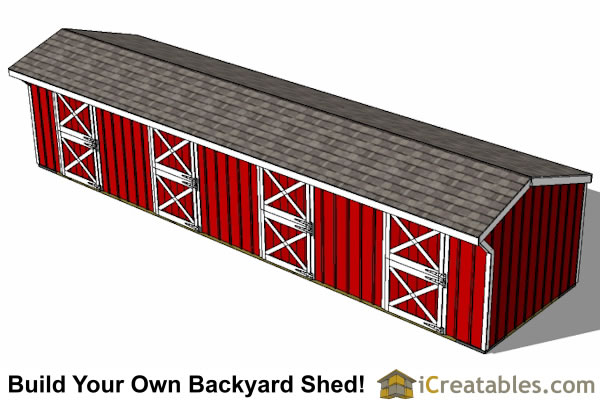 4 Stall Horse Barn Plans