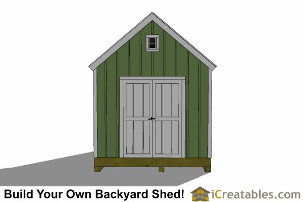 The 10x8-6x8 Garden shed plans include: