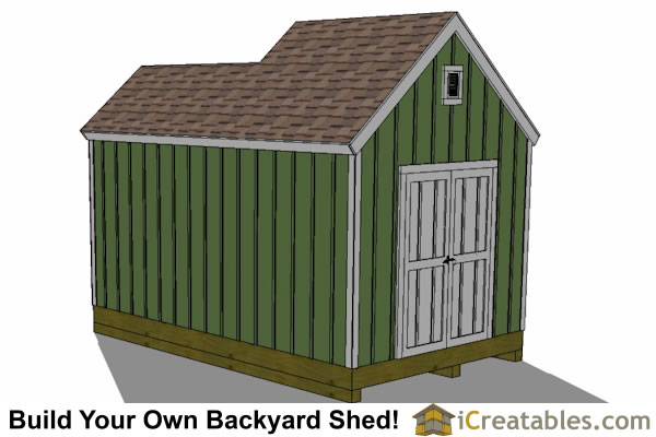 The 10x8-6x8 Garden shed plans include: