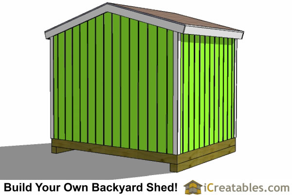 10x8 Shed Plans 10' wide by 8' deep shed plans