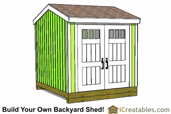 10x8 Shed Plans | 10' wide by 8' deep shed plans