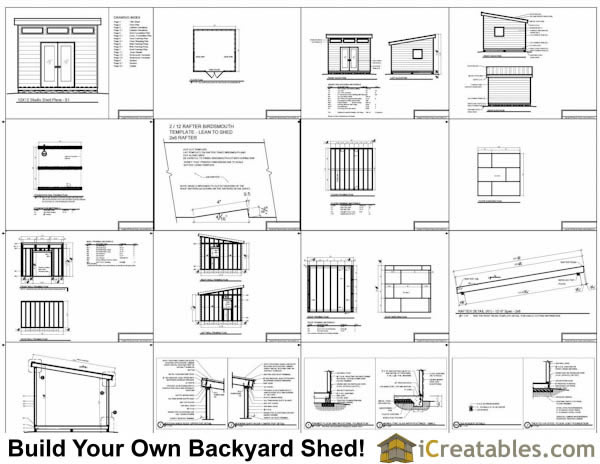 12x12 modern shed plans