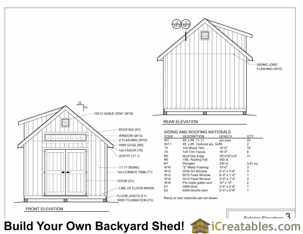 12x16 Shed Plans With Dormer iCreatables.com