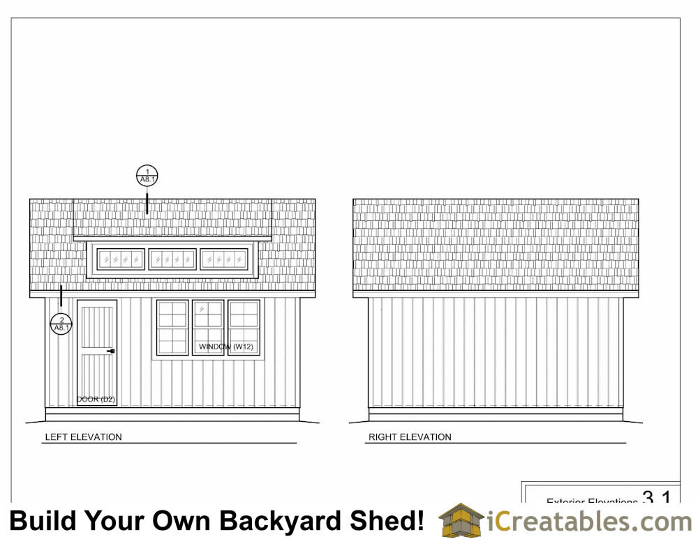 12x16 Shed Plans With Dormer | iCreatables.com