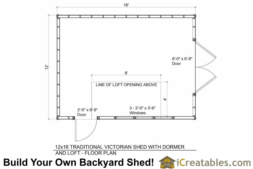 12x16 shed plans with dormer icreatables.com