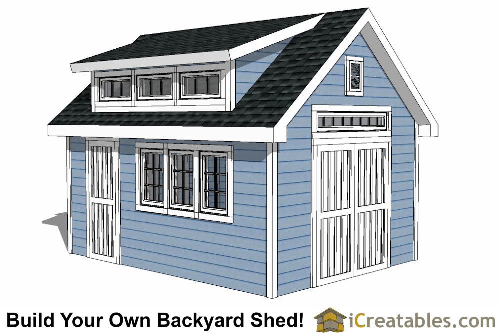 12x18 shed with dormer