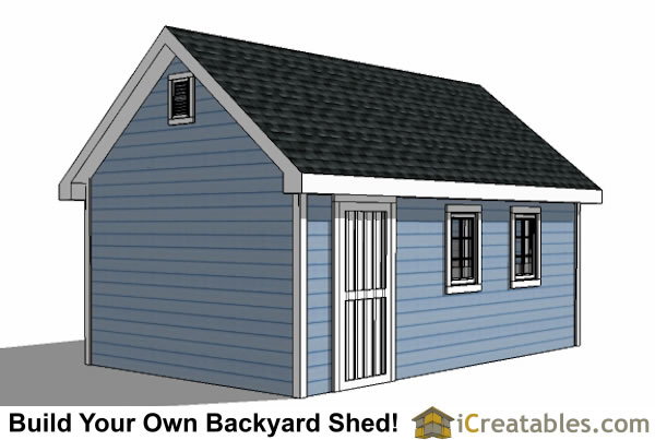 12x16 Traditional Victorian Backyard Shed Plans iCreatables.com