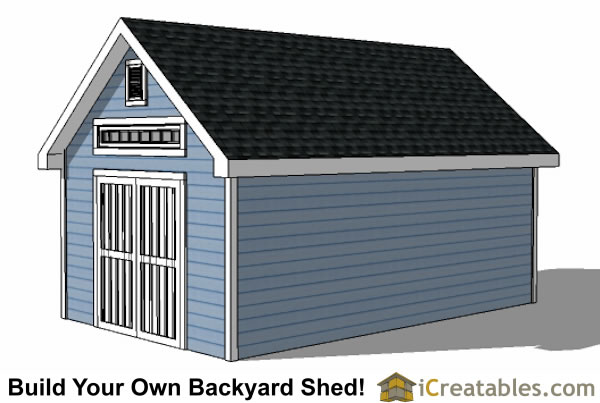 12x20 Traditional Victorian Backyard Shed Plans 