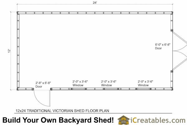 shed plans include the following materials list the 12x24 garden shed 