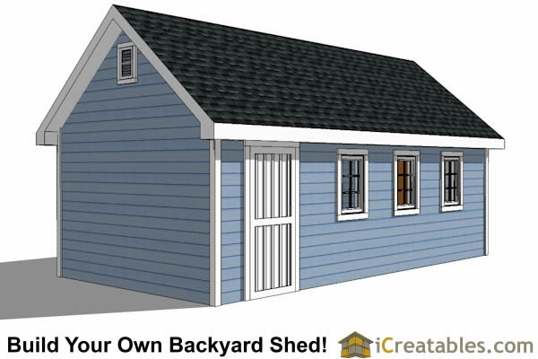 12x24 Traditional Victorian Backyard Shed Plans ...