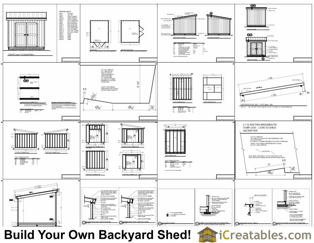 12x10 Lean To Shed Plans icreatables.com