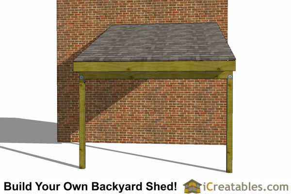 12x10 Lean To Shed Plans | 8x16 Lean To Open Side Shed Plans