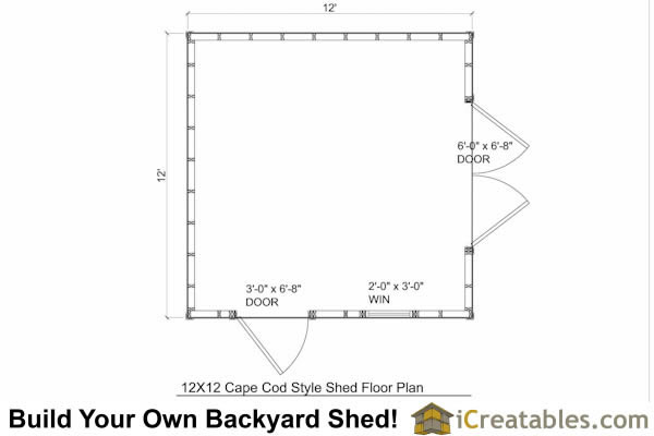 12x12 cape cod garden style shed plans