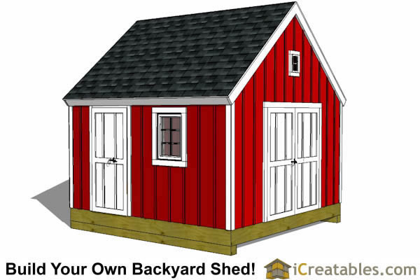 12x12 Shed Plans - Build Your Own Storage, Lean To, or