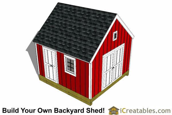 12x12 Cape Cod Garden Style Shed Plans