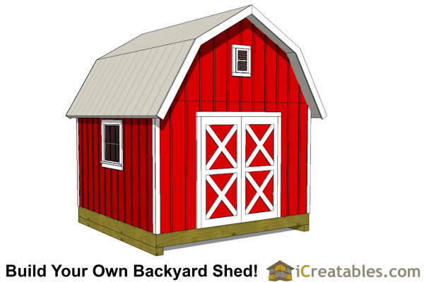 12x12 gambrel barn shed