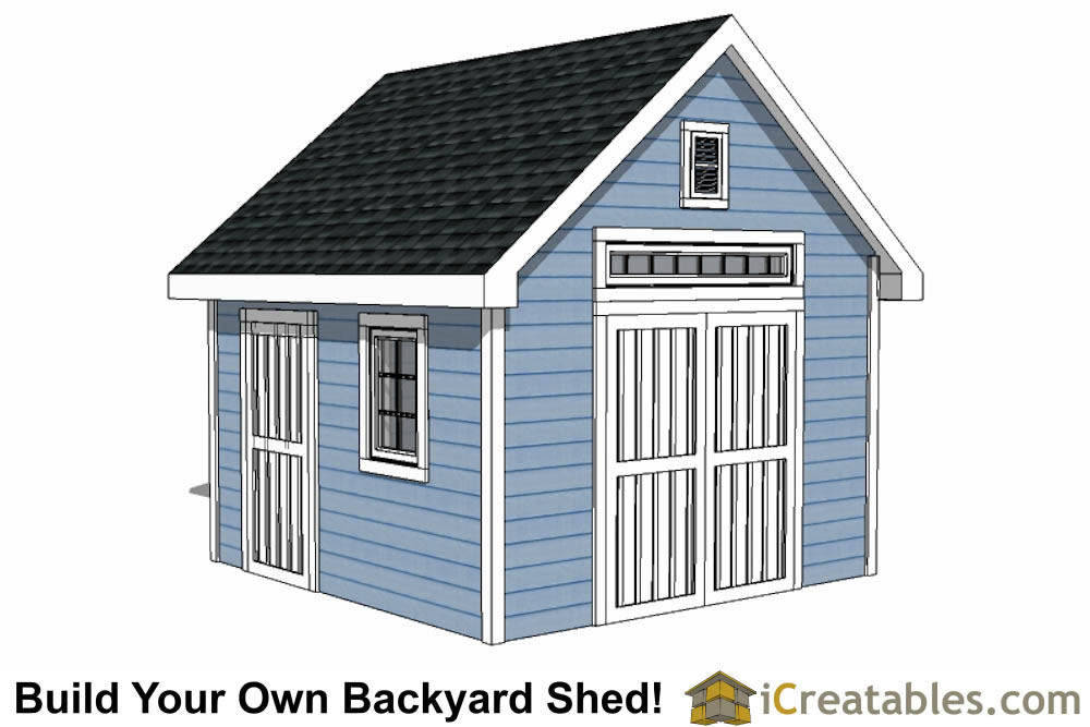 12x12 Traditional Victorian Backyard Shed Plans ...