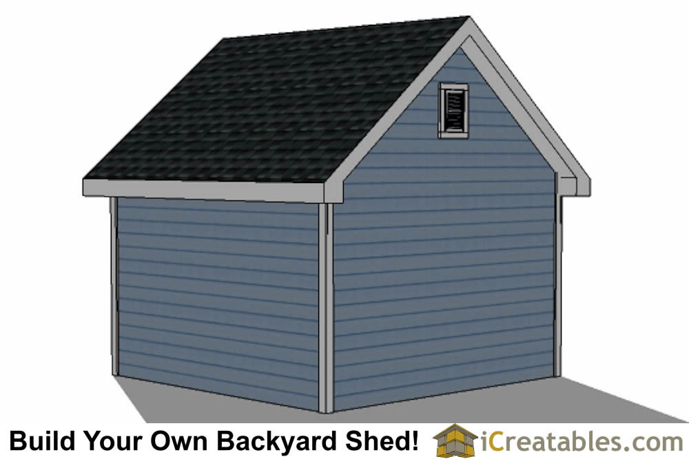 12x12 Traditional Victorian Backyard Shed Plans 