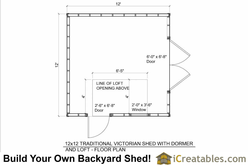 12x12 Shed Plans With Dormer iCreatables.com