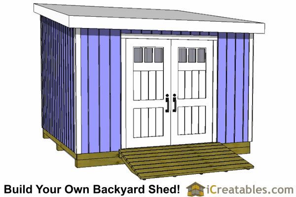 12'x12' Lean To Shed Plans 144 sf.