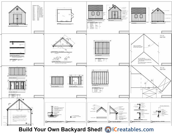 12x14 Cape Cod Style Shed Plans | icreatables