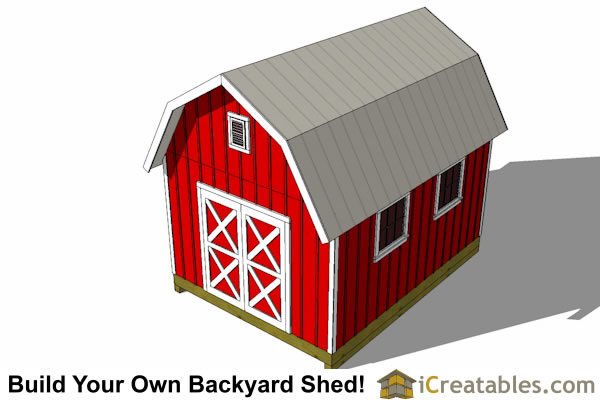 12x14 Gambrel Shed Plans | 12x14 barn shed plans