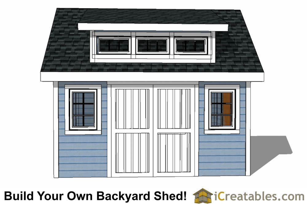 12x14 Shed Plans With Dormer iCreatables.com