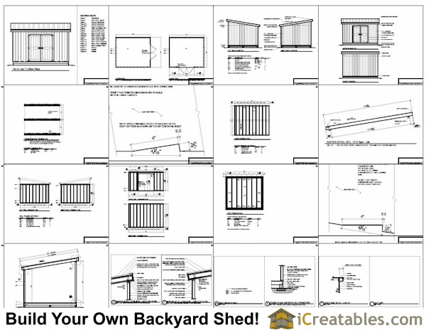 12x14 Lean To Storage Shed Plans I nclude The Following