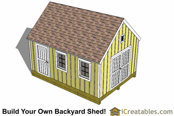 12x16 Cape Cod Style Shed Plans | icreatables