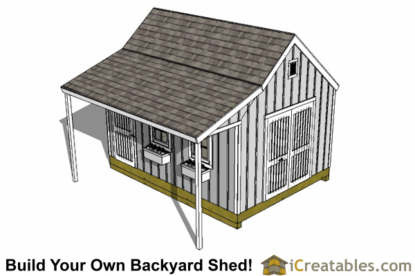 12x16 cape cod shed with porch plans icreatables