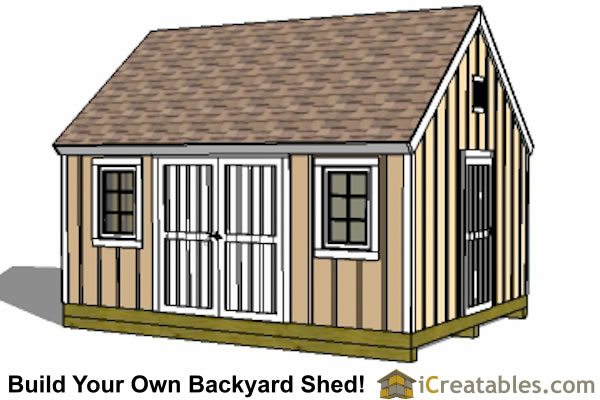 12x16 Cape Cod Style Shed Plans | icreatables Large Shed Plans - How to Build a Shed - Outdoor Storage Designs