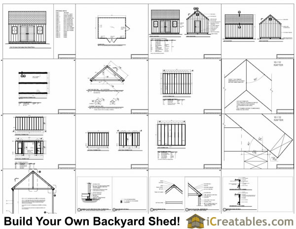 12x16 Cape Cod Shed Plans Large Door Plans Example
