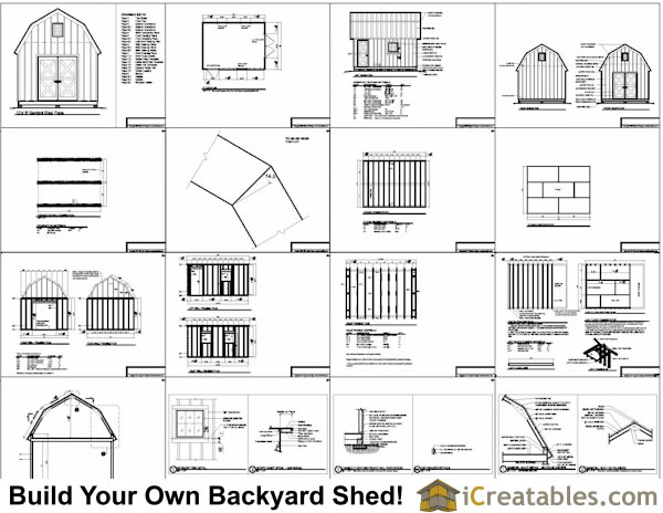  Photos - Gambrel Shed Plans 16 16 Pdf Free Wood Storage Shed Plans